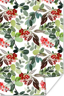 Produktbild von MuchoWow® Poster Beeren - Aquarell - Rot 20x30 cm - Papierdruck
