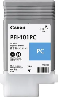 Obrázok produktu pre Canon PFI-101PC, Fotografická azúrová, Atrament na báze farby, 130 ml