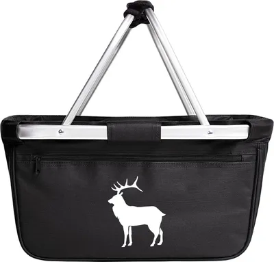 Produktbild von Huuraa Einkaufskorb Hirsch Silhouette 20 Liter Black faltbarer Tragekorb Geschenkidee