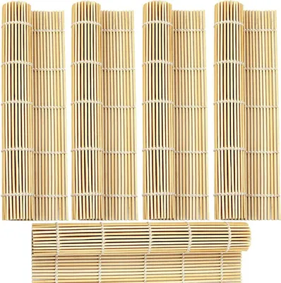 Produktbild von 5 PCS Sushi Rollmatte Bambus, Sushi Matte Sushirolle, Umweltfreundliche Bambusmatte, DIY Bambusmatte, Anfänger Starterset Sushi Kit, Küchen Zubehör