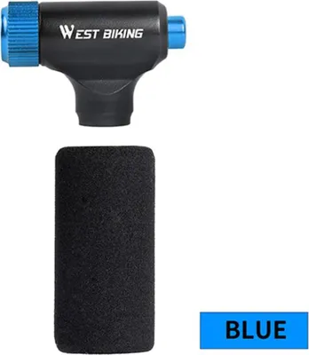 Produktbild von Mini CO2 Inflator Fahrradpumpe Superschnelle Reifenfuellung Tragbare Fahrradpumpe Aluminiumlegierung Reifenschlauch Hochdruck Handpumpe Inflator Fahrradreifenpumpe Radfahren Luft Inflator Mountain Road Bike Zubehoer fuer MTB Fahrradpumpe