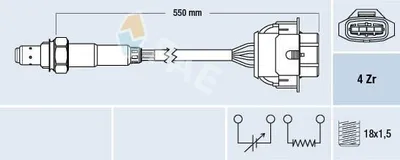 Produktbild von FAE Lambdasonde für CHEVROLET ORLANDO (J309) vor-Kat 77342