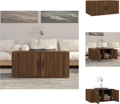 Produktbild von vidaXL Couchtisch Braun Eichen-Optik 80x50x36 cm Holzwerkstoff -  Couchtische