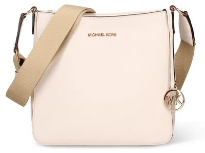 Produktbild von Damen Schultertasche aus Kunstleder, Farbe Creme, mit Reißverschluss und verstellbarem Trageriemen