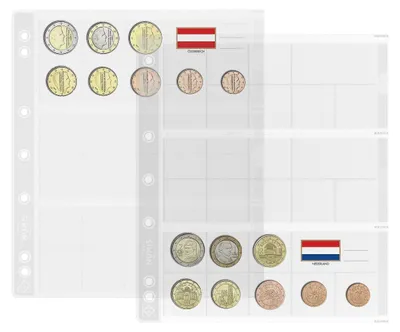 Produktbild von Numis Münzhüllen für 3 x Euro Kursmünzensatz