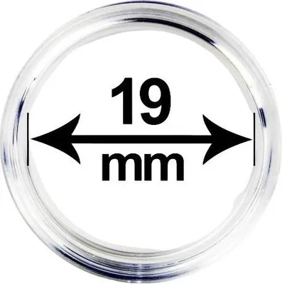 Obrázek produktu pro Kapsle (pouzdro) na mince, vnitřní průměr 19 mm