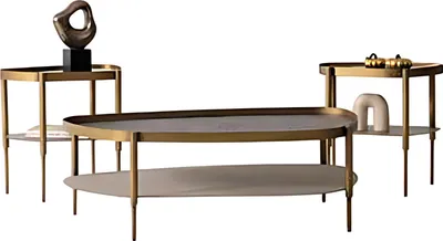 Obrázok produktu pre Sklenený konferenčný stolík - Moderný stolík do obývačky s elegantným vzhľadom