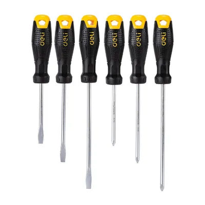 Produktbild von Deli Tools Schraubendrehersatz Edl620006, mit Magnet, 6-teilig