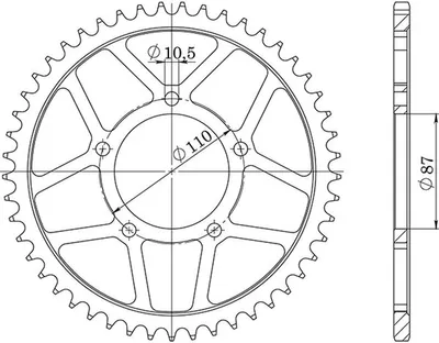 Immagine prodotto di In Acciaio Passo 525 - Z 48 Denti (Dis.14404)
