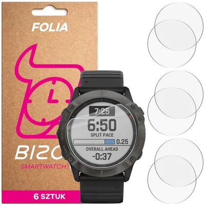 Produktbild von 6x Schutzfolie für den Bildschirm für Garmin Fenix 6X / 6X Pro 51 mm, Bizon Watch HydroFlex