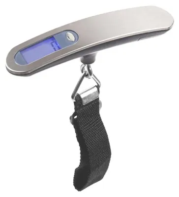 Obrázek produktu pro Přenosná váha pro zavazadla – Digitální cestovní váha DZC-K11 – LCD displej – Kapacita do 50 kg – Zavěšená váha s popruhem – Černá