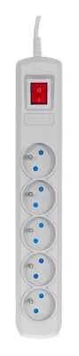Produktbild von Listwa przeciwprzepięciowa Activejet 5gn/5m/cz (10A; 2300W) 5m; kolor szary