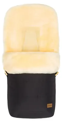 Produktbild von Fillikid Winterfußsack Bernina Lammfell schwarz/natur