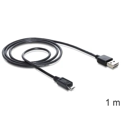 Produktbild von Delock EASY-USB - USB-Kabel - Micro-USB Typ B (M) zu USB (M) - USB 2.0 - 1 m - Schwarz
