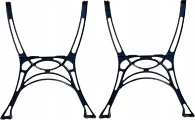 Immagine prodotto di Gambe del tavolo 2x gamba alluminio struttura tavolo retrò nero