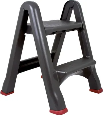 Image de Curver R034721 Tabouret marchepied en polypropylène (PP) gris, rouge