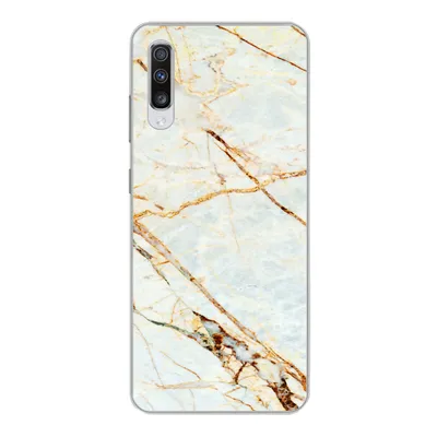 Produktbild von MuchoWow® Handyhülle Schutzhülle Hülle für Samsung Galaxy A70 Marmor - Gold - Luxus Silikon Softcase Handy Hülle - Schutzhaube - Geburtstag Teenager