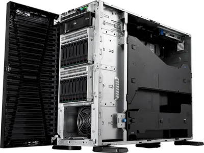 Produktbild von HPE ProLiant ML110 Gen11 4510 2.4GHz 12c 1P 2x32GB-R 8SFF NS204i-u MR408i-o 2x1000W PS EU Server, 2,4 GHz, 4510, 64 GB, DDR5-SDRAM, 1000 W, Turm (4.5U)