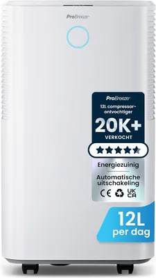 Productafbeelding van 12 L/Dag Luchtontvochtiger – Automatische Vochtigheidssensor – 24-Uurs Timer