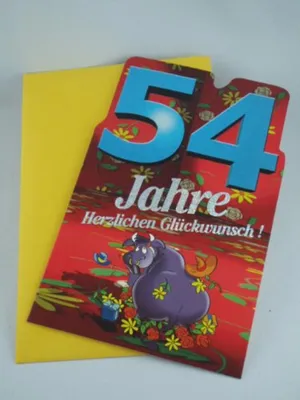 Produktbild von Hallmark - 91593 - Klappkarte, Geburtstag, 54 Jahre, mit Umschlag
