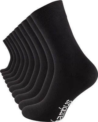 Produktbild von Cotton Prime® Basicsocken 10 Paar für Damen & Herren Bambussocken ohne Gummibund 43-46 schwarz