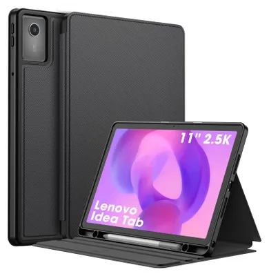 Produktbild von Fintie Hülle mit Stifthalter für Lenovo Idea Tab 11 Zoll 2025 (TB-336ZU/ TB-336FU), Slim TPU Folio Tablet Schutzhülle mit Auto Schlaf/Wach Funktion und Standfunktion, Schwarz