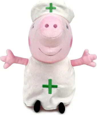 Image de Peppa Pig Infirmière - Figurine en peluche 20cm
