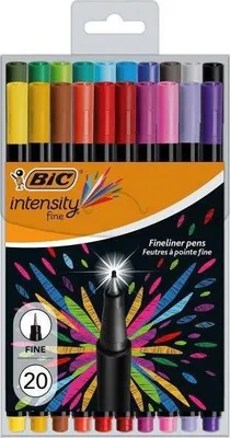 Zdjęcie produktu dla BIC 953035, Drobny, 20 kol., Czarny, Niebieski, Brązowy, Zielony, Szary, Jasny Niebieski, Jasnozielony, Liliowy,..., 0,8 mm, 0,4 mm, Wielobarwny