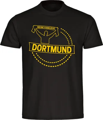 Produktbild von multifanshop Kinder T-Shirt - Dortmund - Meine Fankurve, schwarz, Größe 128