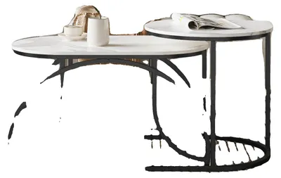 Immagine prodotto di Tavolino da caffè, multifunzionale, stile moderno e minimalista, nero
