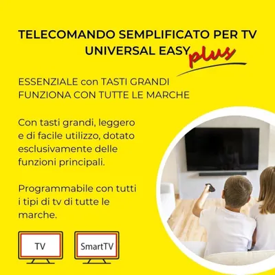 Obrázek produktu pro Univerzální dálkové ovládání pro televizory s velkými tlačítky