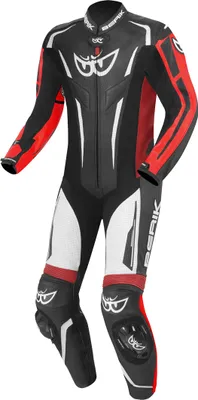 Produktbild von Berik RSF-Teck perforierte 1-Teiler Motorrad Lederkombi, schwarz/weiß/rot, 54