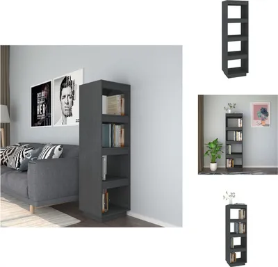 Produktbild von vidaXL Bücherregal/Raumteiler Grau 40x35x135 cm Massivholz Kiefer -  Bücherregale & Bücherschränke