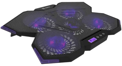 Image de Refroidisseur puissant pour ordinateur portable gaming, couleur violet, compatible avec les modèles de 17 pouces