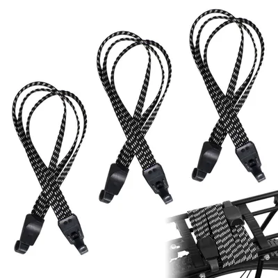 Produktbild von 3 Stück Gepäckspanner Fahrrad, Gummispanner mit Haken, 62 cm, Nylon