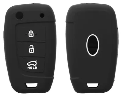 Produktbild von kwmobile Schlüsselhülle für Hyundai 3-Tasten Klappschlüssel Autoschlüssel Hülle - Autoschlüssel Schlüssel Hülle aus Silikon - Schlüsselschutz Gehäuse