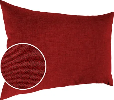 Produktbild von Dekokissen 30x50cm Kissenhülle ohne Füllung Kissenbezug mit Reißverschluss Einfarbig Leinenoptik Uni Rot