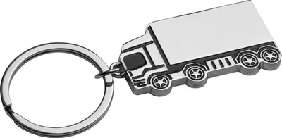 Produktbild von Metall-Schlüsselanhänger "LKW" / aus hochglänzendem Metall