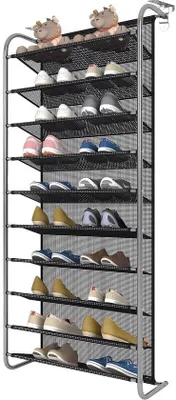 Produktbild von Famanu Schuhregal verstellbar mit 10 Ebenen - hängender Schuhorganizer für die Tür