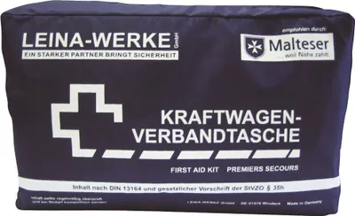 Produktbild von Leina-Werke 11002 KFZ-Verbandtaschen Compact DIN 13164:2022 - schwarz
