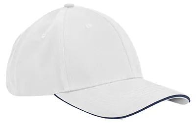 Immagine prodotto di Beechfield - Cappellino "EarthAware" con visiera sandwich FK1957 (taglia unica) (bianco/blu scuro)