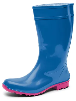 Image de Bottes en caoutchouc pour femmes Ladeheid LA-967 (bleu/rose, 42 UE)