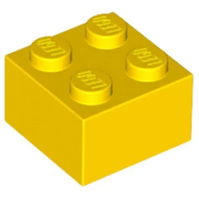 Image de Lego® brique 2x2 3003 - 250 pièces jaune