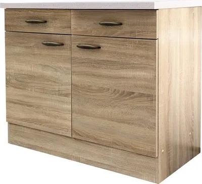 Produktbild von Kuchynská skrinka dolná s dvierkami Flex Well Oslo šírka 100 cm sonoma dub