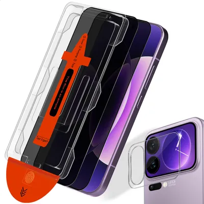 Obrázek produktu pro 2-balení Xiaomi 17 Pro Max Ochranné sklo na displej Privacy & 1-balení ochrana objektivu - Tvrzené sklo | [Automatická instalace] - Bez bublin