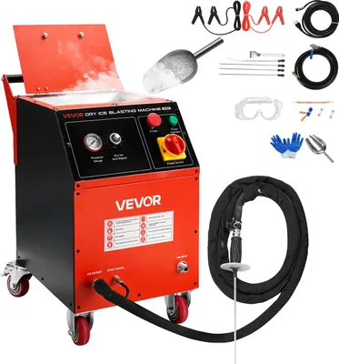 Produktbild von VEVOR Trockeneisstrahlgerät, 5kg, Trockeneis Strahlanlage 4 Düsen, Trockeneis-Blaster-Reinigung, Einstellbare Druckmenge, Trockeneisstrahlen-Reinigungsmaschine für Auto, Schiff, Luftfahrt, Chemie