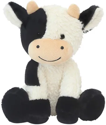 Produktbild von Kuh Kuscheltier 30 cm Schwarz Weiß Weiches Plüschtier Stofftier