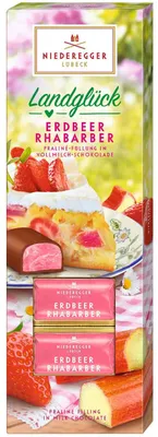 Produktbild von Niederegger Landglück Praliné Klassiker Erdbeer Rhabarber 100g