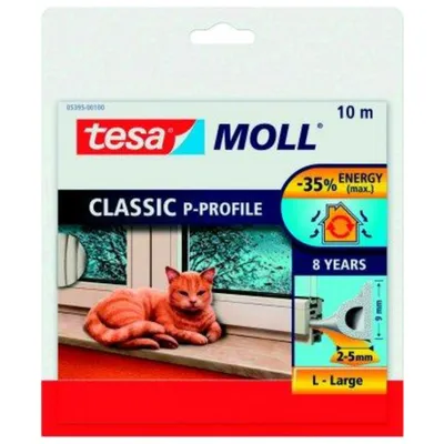 Image de tesa Moll CLASSIC Profil P Joint en caoutchouc, marron, 9 mm x 10 m