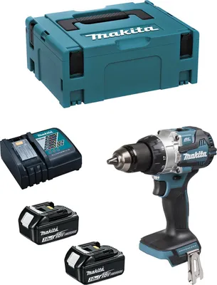 Produktbild von Schlagbohrschrauber MAKITA DHP492RFJ (2 x 3,0Ah + DC18RC + MAKPAC 2)